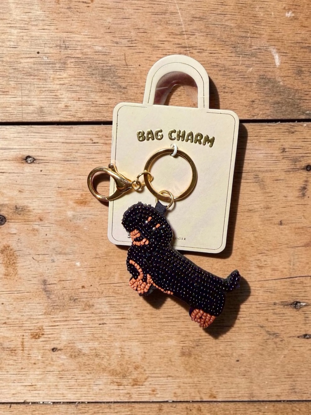 Anthropologie Dressed Up Dachshund Bag Charm